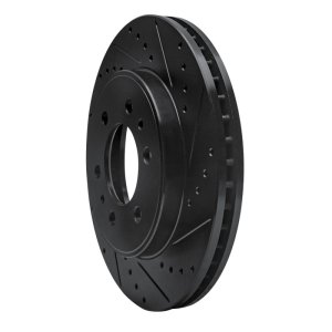 Ford F-150 Brake Rotor (1) - Front Right - R1 Concepts - Drilled & Slotted - Black - 2009